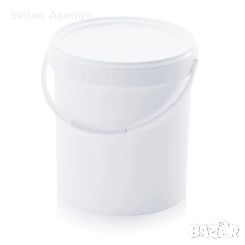 Пластмасова кофа 20л, Кръгла с пластмасова дръжка и капак