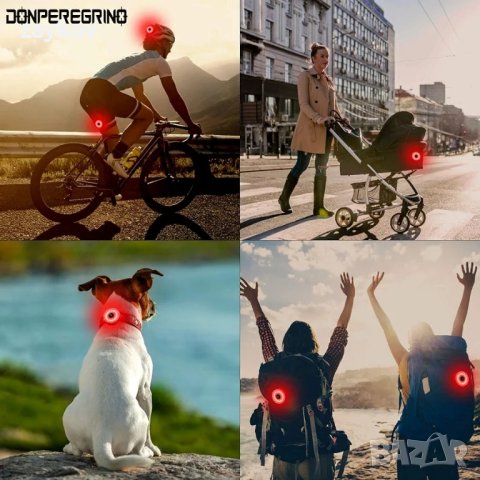DONPEREGRINO M2 Задна светлина за велосипед Компактна до 90 часа живот на батерията, снимка 6 - Части за велосипеди - 44111216