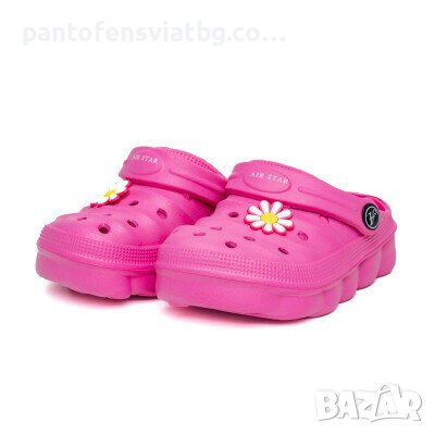 Детски чехли тип крокс циклама 24/29, снимка 2 - Детски джапанки - 43899959
