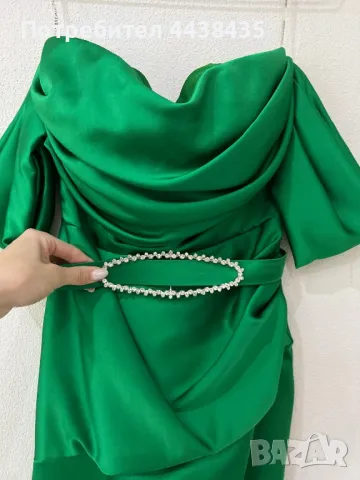 Къса сатенена рокля, снимка 5 - Рокли - 49832387