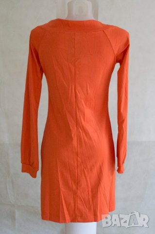 Оранжева рокля с дълги ръкави Alberto Zotti - M, снимка 4 - Рокли - 43116826