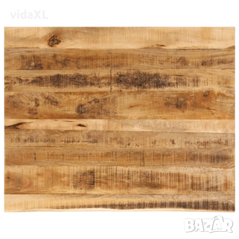 vidaXL Плот за маса 100x80x3,8cm Жив ръб Масивна дървесина Грубо манго(SKU:370412)