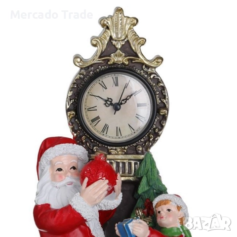 Коледен декоративен часовник с дете, Дядо Коледа и влакче, снимка 3 - Декорация за дома - 52485375