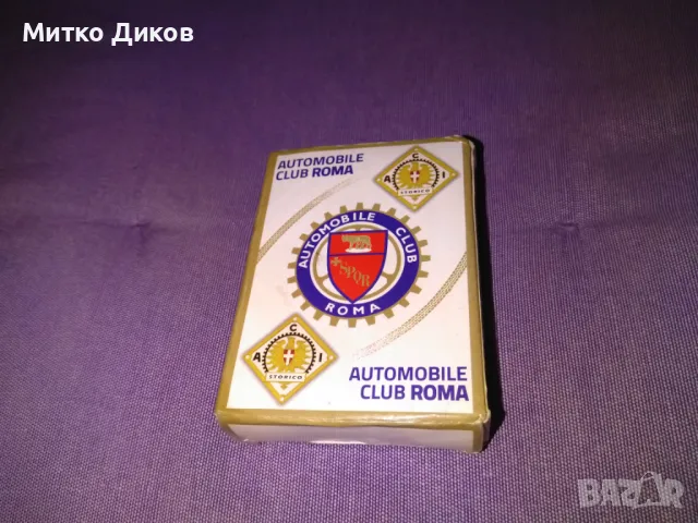 Adhoc Autоomobile club Roma италиански карти 100% пластик нови 52+3