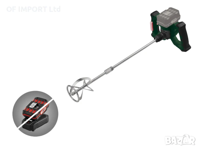 Акумулаторен Mиксер Бъркалка за Боя и Мазилки PARKSIDE 20V Li-Ion, снимка 3 - Други инструменти - 51164139