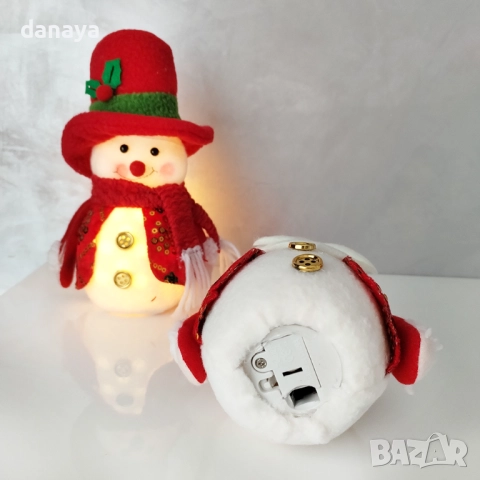 6200 Светеща коледна фигурка Дядо Коледа и Снежен човек, снимка 5 - Декорация за дома - 52393060