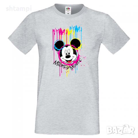 Мъжка тениска Mickey Mouse Painting Подарък,Изненада,Рожден ден, снимка 5 - Тениски - 36577453