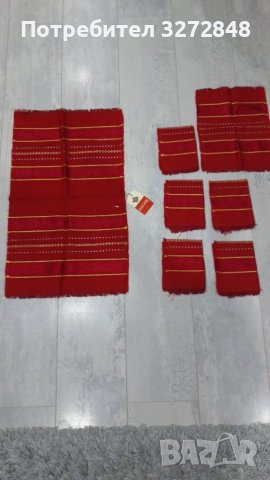 Покривка и 6 броя салфетки с народни мутиви