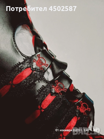 Готически обувки в черен цвят от Demonia, снимка 5 - Дамски обувки на ток - 51884836