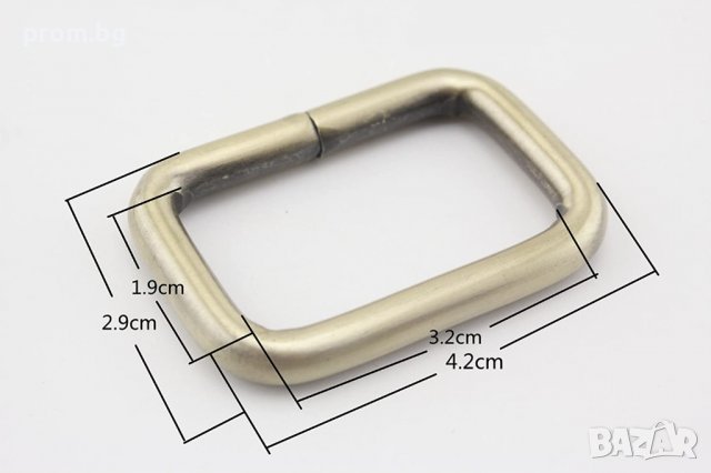 правоъгълна халка, гайка, обков, пръстен, 4 цвята, снимка 4 - Други - 38131570