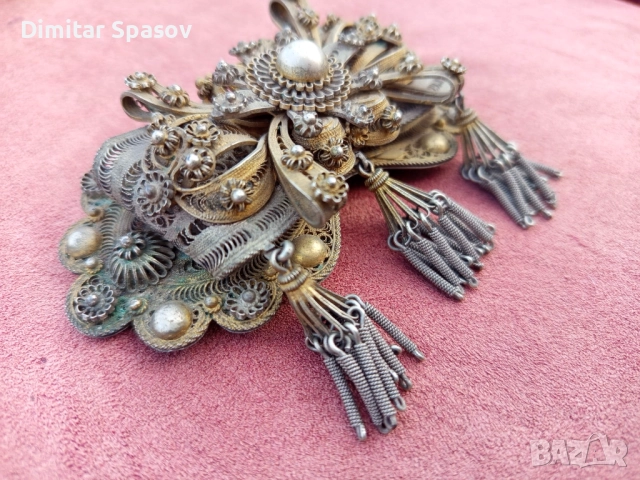 Възрожденска Сребърна Пафта Филигран Колан, снимка 4 - Други ценни предмети - 52894187