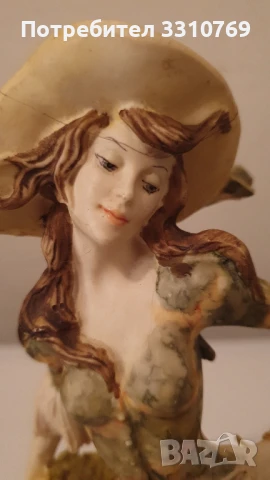 Прекрасна голяма порцеланова статуетка на дама., снимка 3 - Статуетки - 50809595