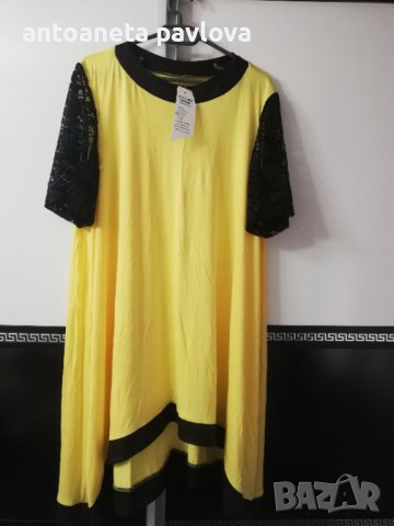 жълта макси туника , снимка 9 - Туники - 24860043