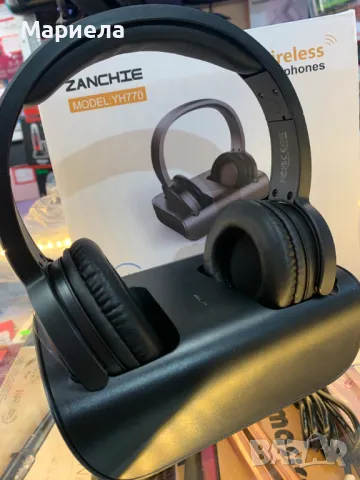 Безжични слушалки за телевизия / Слушалки On-Ear с RF предавател / Plug-n-Play, снимка 5 - Слушалки и портативни колонки - 49847311