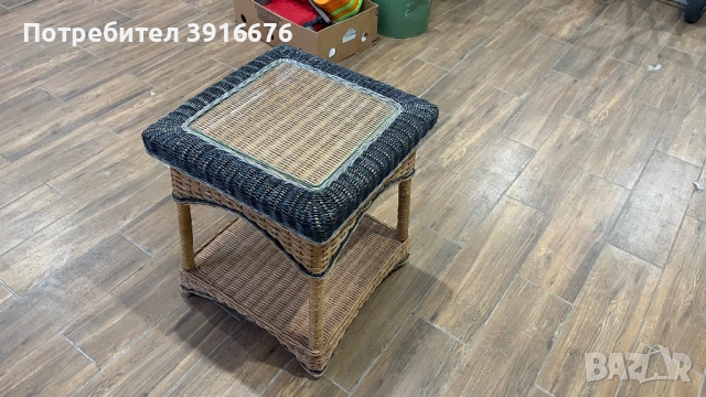 Ратанова маса + стол, снимка 4 - Градински мебели, декорация  - 53479339