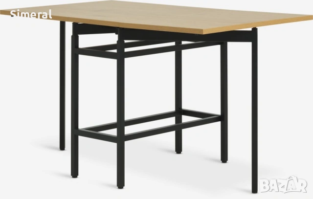 Нова сгаваема маса 75x38/84/130 цвят топъл дъб, снимка 2 - Маси - 53117769