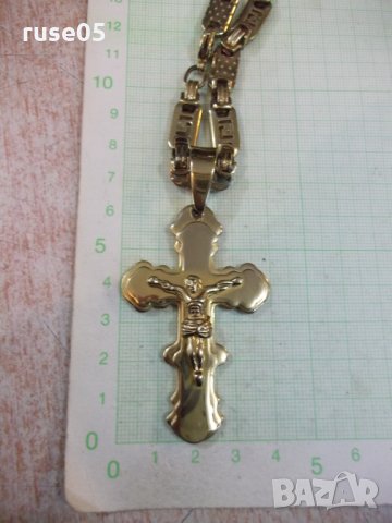 Синджир жълт с разпятието имитационна бижутерия - 92 гр., снимка 4 - Колиета, медальони, синджири - 27158554
