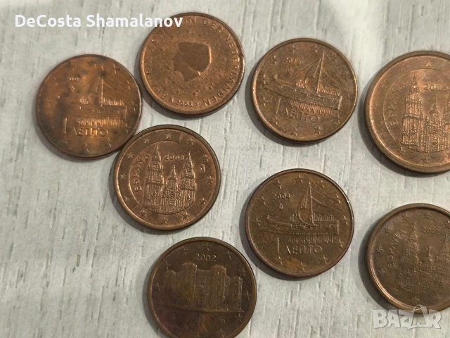 Евро монети по 2 и 1 цент , снимка 2 - Нумизматика и бонистика - 53459886