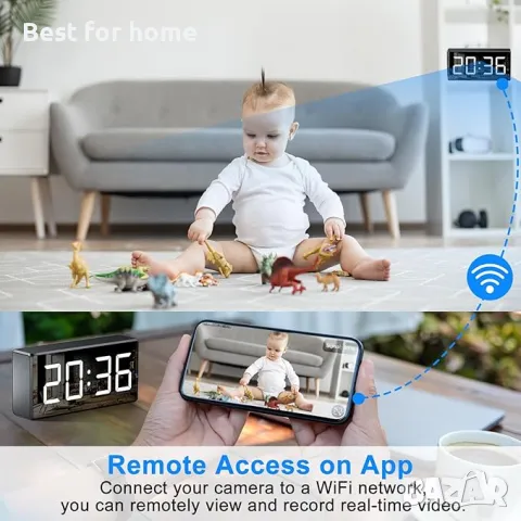 4K Wifi шпионска скрита в камера с TUYA ос GHYREX MC08, снимка 3 - Камери - 48832977