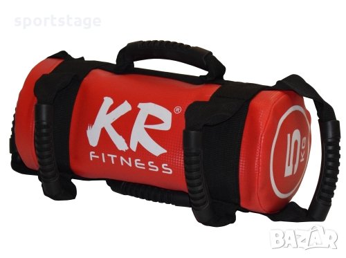 Тренировъчна торба (фит баг) 5 кг нова Тренировъчна торба (фит баг) 5 кг с цилиндрична форма и 5 дръ, снимка 1 - Фитнес уреди - 28693890