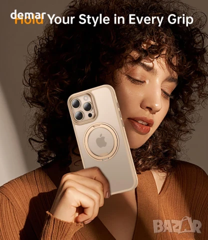 YINLAI калъф за iPhone 16 Pro Max, магнитна стойка с въртене на 360°,бутон за управление на камерата, снимка 9 - Калъфи, кейсове - 50757775