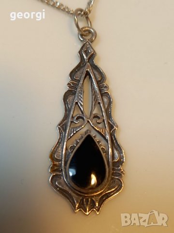 Сребърно колие с висулка , снимка 2 - Колиета, медальони, синджири - 39144087