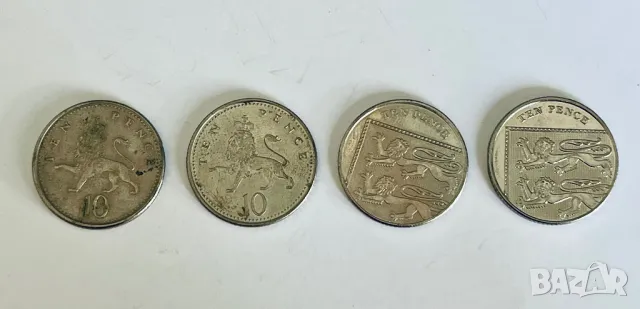 4 монети от 10 пенса (10 pence) - Великобритания, снимка 2 - Нумизматика и бонистика - 47591771
