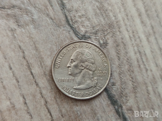 Монета 2000 Съединени Щати Washington Quarter - 25 Cents (The old line state, Maryland), снимка 4 - Нумизматика и бонистика - 52123795
