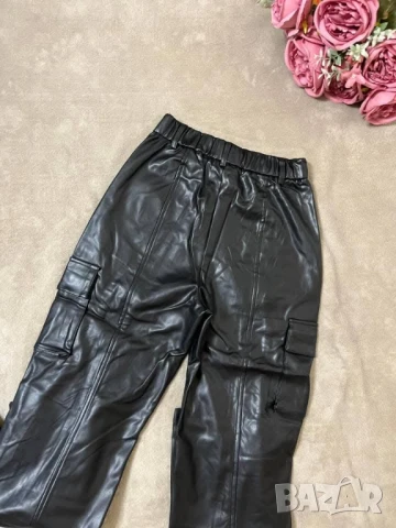 кожен карго панталон, снимка 3 - Панталони - 50879548