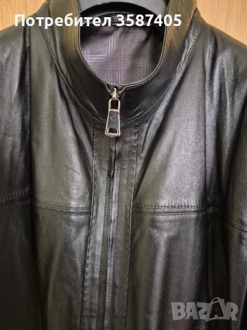 Мъжко кожено яке от агнешка кожа - 4 XL, снимка 4 - Якета - 52837217