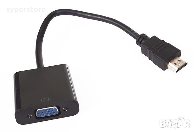 Преходник от HDMI към VGA DigitalOne SP00071 Адаптер HDMI към VGA Adapter HDMI to VGA, снимка 7 - Кабели и адаптери - 23173558