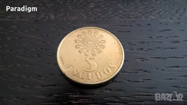 Монета - Португалия - 5 ескудос | 1991г., снимка 2 - Нумизматика и бонистика - 28051919