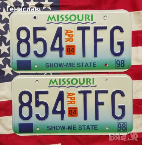 Американски Регистрационни Номера Табели USA Комплект ЧИФТ, снимка 13 - Колекции - 53512051