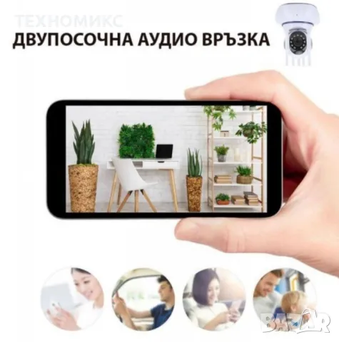 2MP FULL HD, WIFI БЕЗЖИЧНА КАМЕРА С 5 АНТЕНИ, МОТОРИЗИРАНА 355° завъртане, снимка 8 - IP камери - 49235437