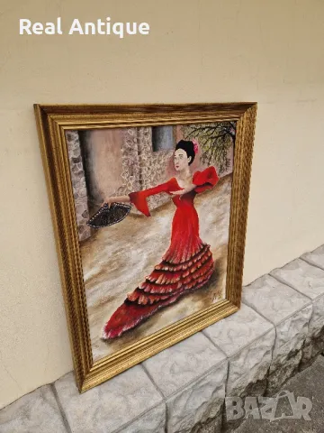 Красива майсторска картина масло върху платно авторска , снимка 4 - Картини - 49683416