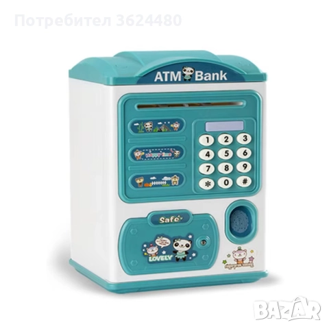 детска касичка сейф с пръстов отпечатък 4357, снимка 3 - Други - 52564768