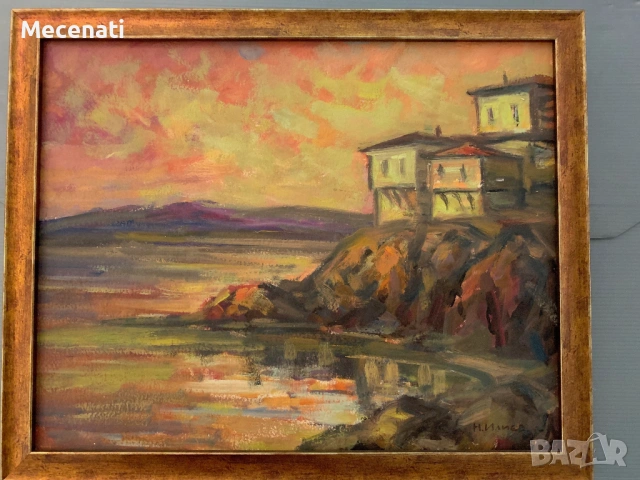 НИКОЛАЙ ИЛИЕВ  Созопол/ пейзаж, снимка 2 - Картини - 53112527