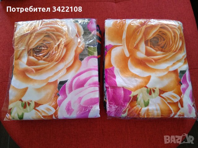 Два двойни комплекта спално бельо в топъл флорален десен, снимка 2 - Спално бельо - 37174616