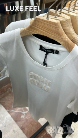 MIU MIU ✨Дамски Памучни Тениски , снимка 2 - Тениски - 53515348