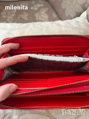Малиново червено дамско портмоне Michael Kors, снимка 6 - Портфейли, портмонета - 53323053