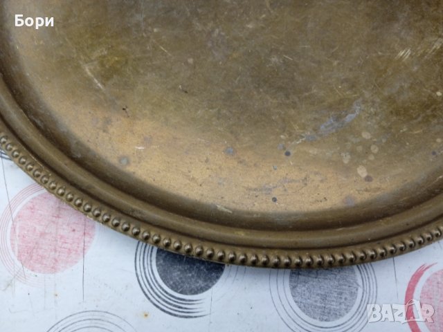 Поднос от месинг, снимка 2 - Други ценни предмети - 38989326