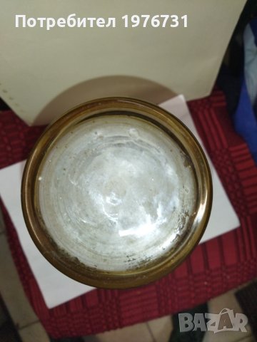 Стъклена ваза с позлата Социализъм - България , снимка 6 - Вази - 44088768