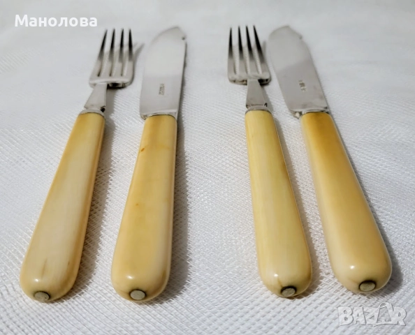 Комплект прибори за хранене за двама., снимка 2 - Други ценни предмети - 52437859