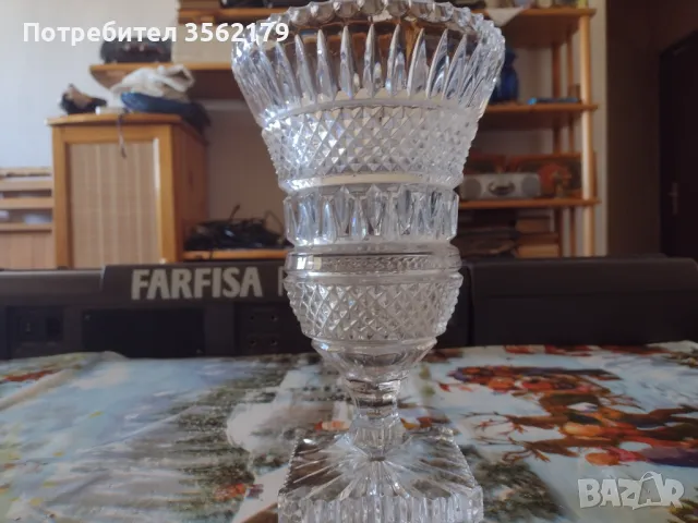 Ваза от оловен кристал , снимка 3 - Вази - 49411422