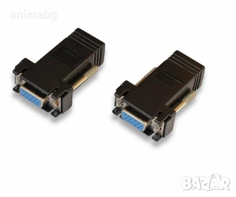 ANIMABG VGA удължител с лан кабел до 30м за връзка на PC компютър Laptop лаптоп таблет с монитор тел, снимка 1 - Кабели и адаптери - 44060334