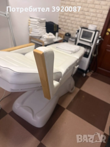 Електрическа кушетка (4 мотора) 203 х 63/84 х 65/93 см бяла, снимка 2 - Кушетки - 53285283