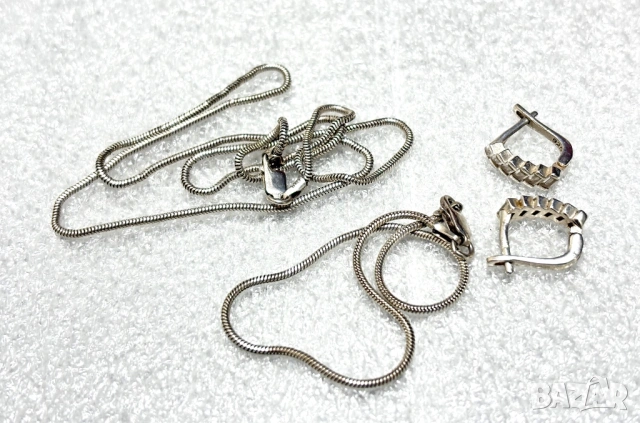 Сребърен Комплект (проба 925)-9,58 грама, снимка 15 - Бижутерийни комплекти - 53522853