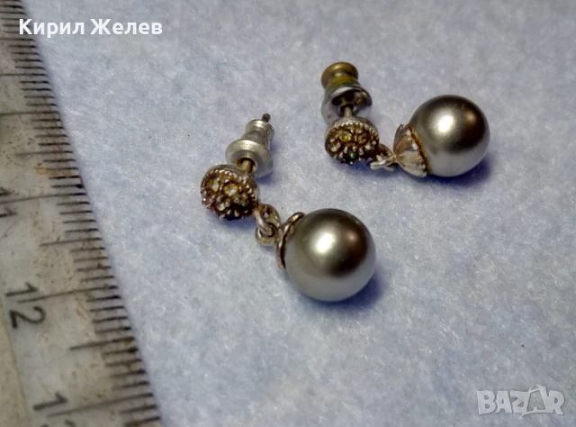 СИМПАТИЧНИ СКЪПОЦЕННИ ВИНТИДЖ АРТ ПОСРЕБРЕНИ ОБЕЦИ от БЛАГОРОДНА СТОМАНА с ИСКРЯЩИ ЦИРКОНИ 38367