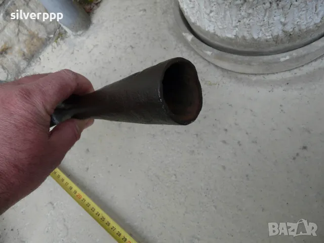  Масивен кован двузъбец , снимка 3 - Други ценни предмети - 49747837