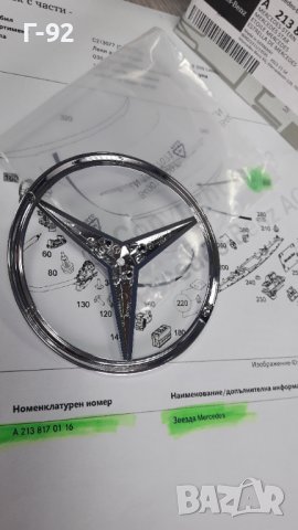 A2138170116**NEU**Емблеми за Мерцедес**W 213**ЕМБЛЕМА ЗА ЗАДЕН КАПАК (ЦЕНТРАЛНА)**, снимка 3 - Части - 39335078